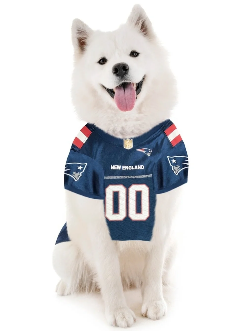 NFL New England Patriots Navy & Red Dog Jersey
